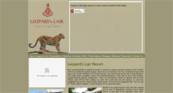 Desktop Screenshot of leopardlairresort.com